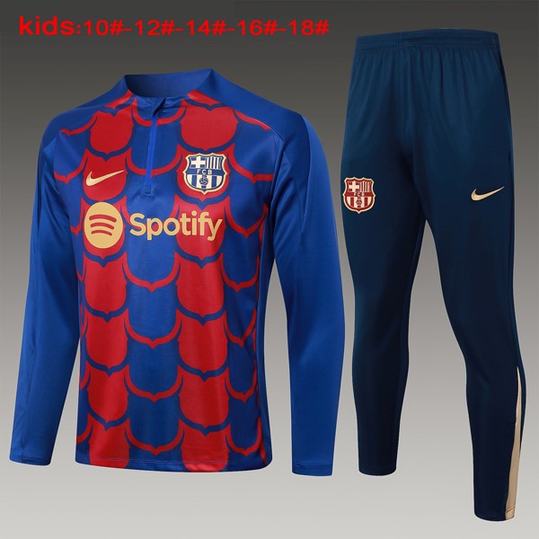 Kinder Sweatshirts Barcelona 2024-2025 Blau Rote 3